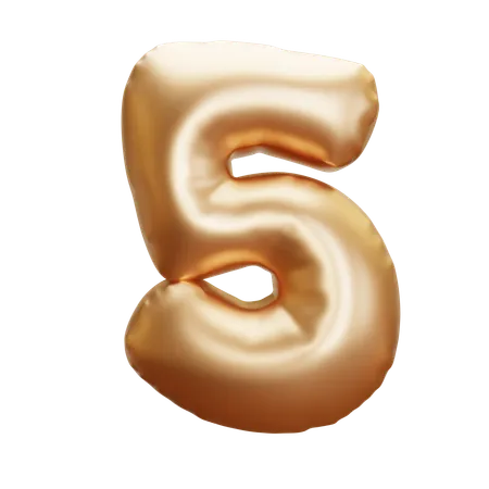 Número cinco  3D Icon