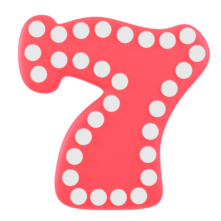Número da sorte sete  3D Icon