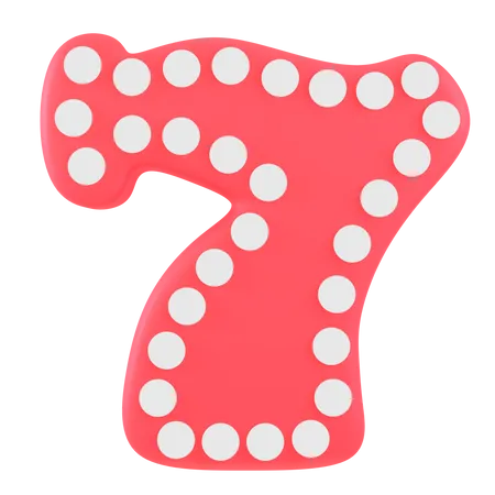 Número da sorte sete  3D Icon