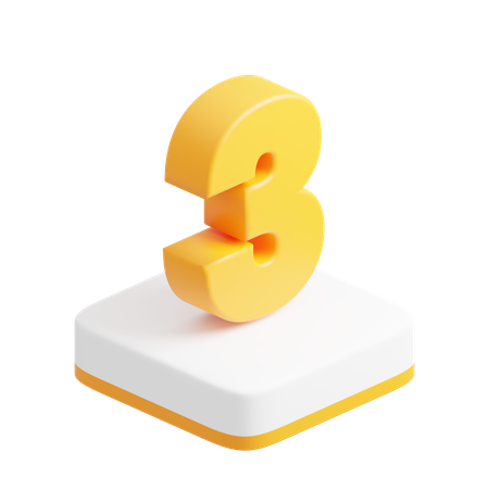 Point numéro 3  3D Icon