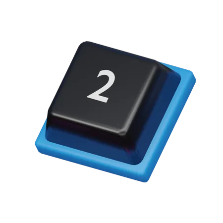 Tecla número 2  3D Icon