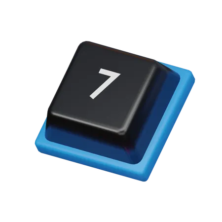 Tecla número 7  3D Icon