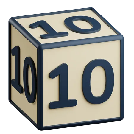 Número diez  3D Icon