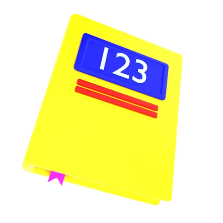 Carnet de chiffres  3D Icon