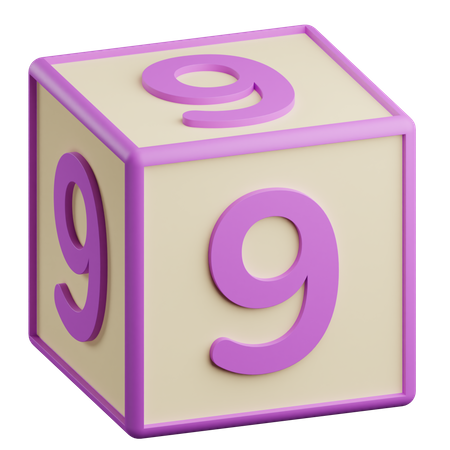 Numéro neuf  3D Icon