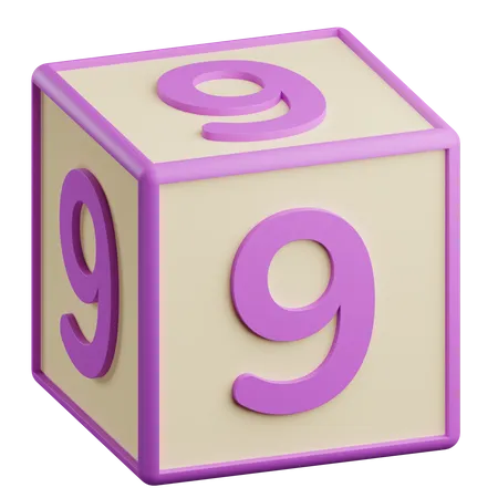 Numéro neuf  3D Icon