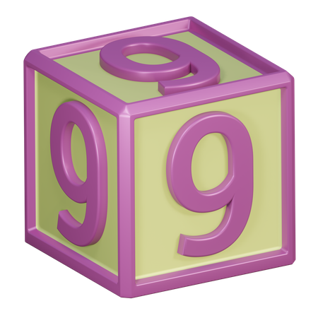 Número nove  3D Icon