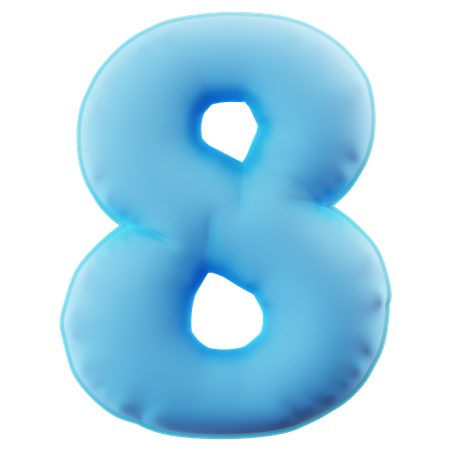 Numero ocho  3D Icon