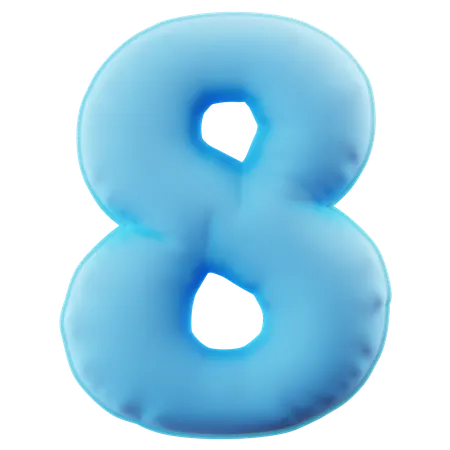 Numero ocho  3D Icon