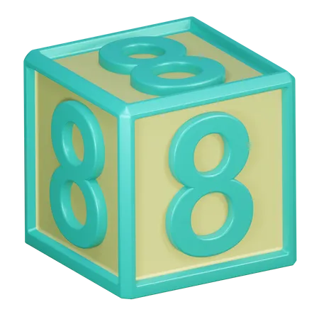Numero 8 Oito Renderizacoes Com Alta Resolucao 3D Icon
