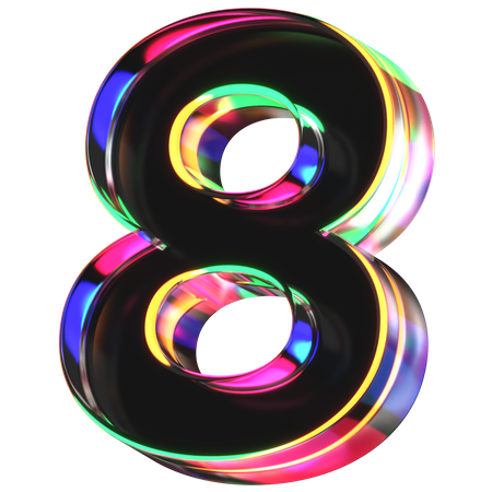 Número oito  3D Icon