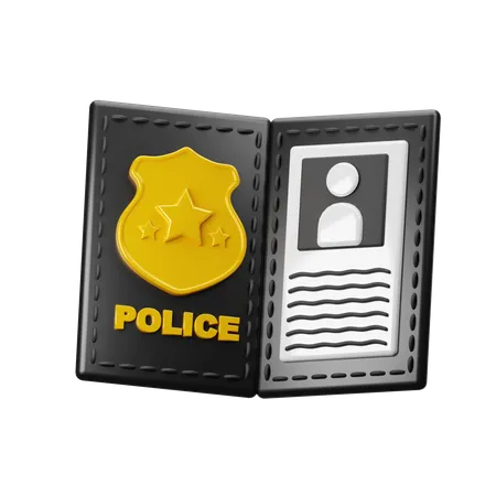 Pièce d'identité de la police  3D Icon