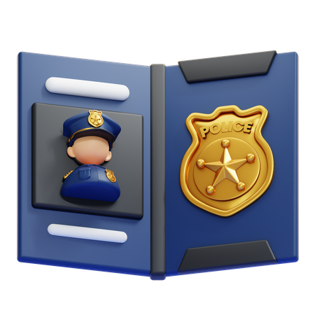 Pièce d'identité de la police  3D Icon