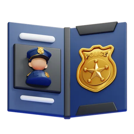 Pièce d'identité de la police  3D Icon