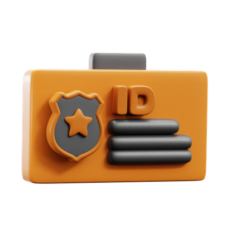 Pièce d'identité de la police  3D Icon