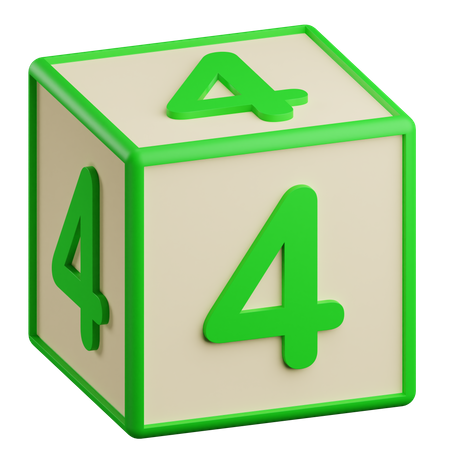 Numéro quatre  3D Icon