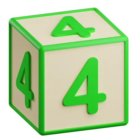 Numero quatro  3D Icon