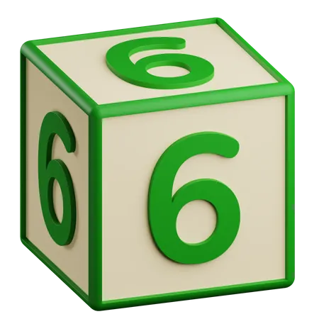 Número seis  3D Icon