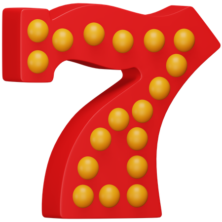 Numero siete de la suerte  3D Icon