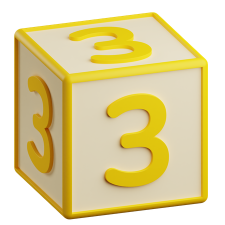 Número tres  3D Icon