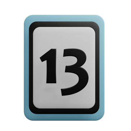 Número 13  3D Icon