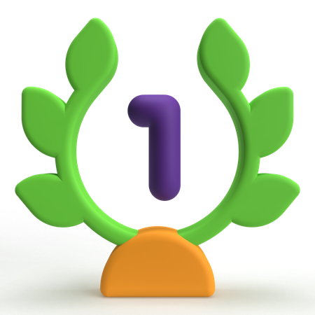 Número um  3D Icon