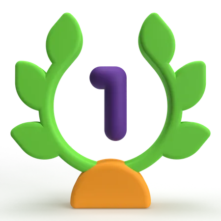 Número um  3D Icon