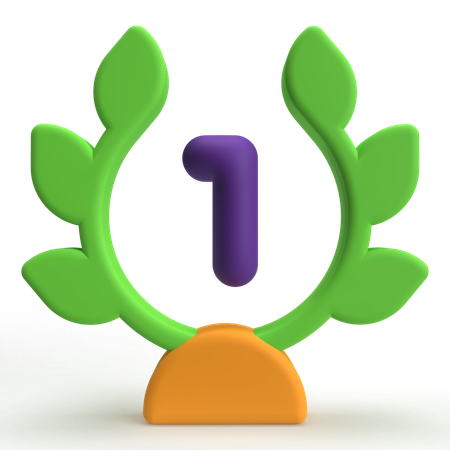 Número uno  3D Icon