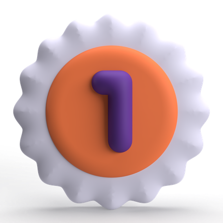 Número uno  3D Icon