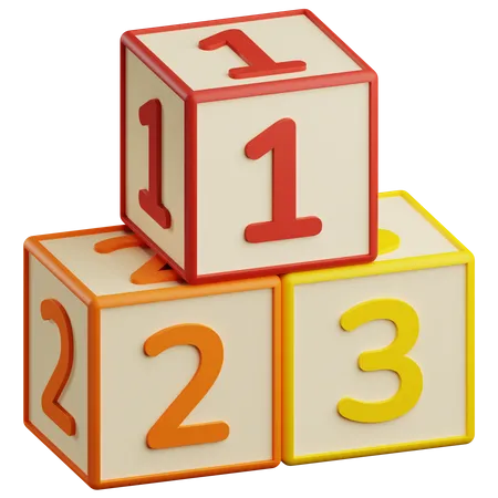 Numero uno dos tres  3D Icon