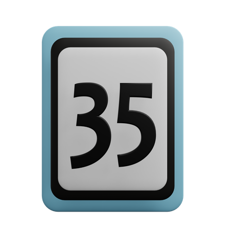 Nummer 35  3D Icon