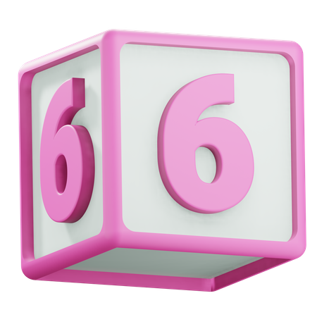 Nummer 6  3D Icon