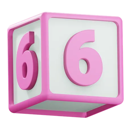 Nummer 6  3D Icon