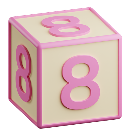 Nummer acht  3D Icon