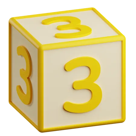 Nummer drei  3D Icon