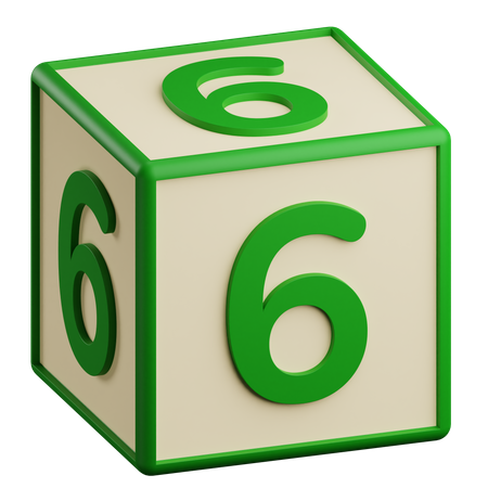 Nummer sechs  3D Icon