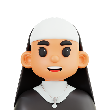 Nun  3D Icon