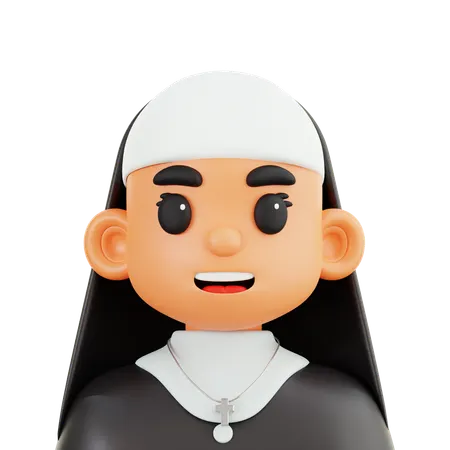 Nun  3D Icon