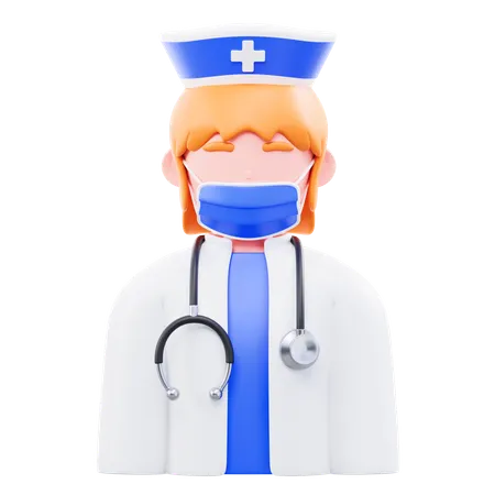 看護師  3D Icon