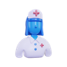 3d hospital nurse illustration