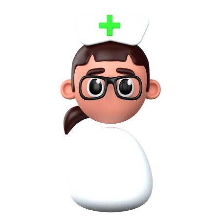 3 D Nurse Avatar For Jobs Design 3D Icon