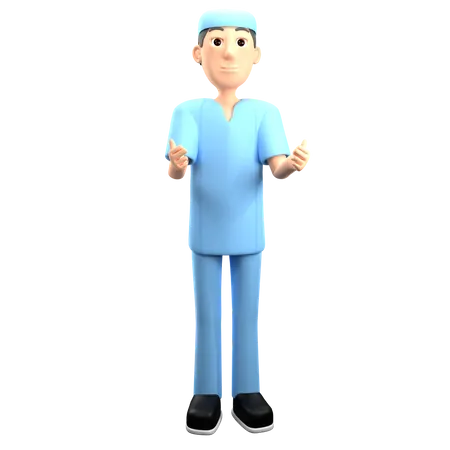 Nurse Giving Instructions  3D Illustration