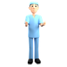 nurse giving instructions 3d logo