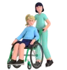 Nurse Helping Patient With Wheelchair