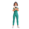 cross hand nurse emoji 3d