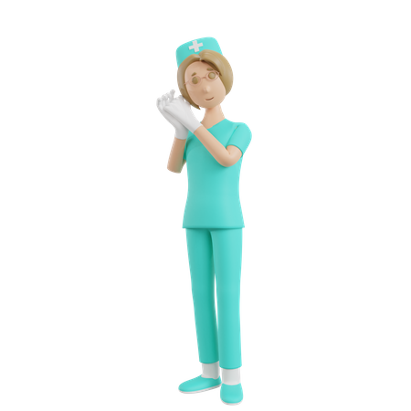 Nurse showing empathetic gesture  3D Icon