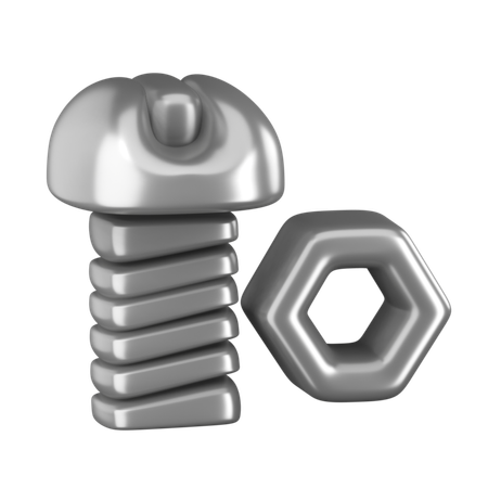 Nut and Bolt  3D Icon