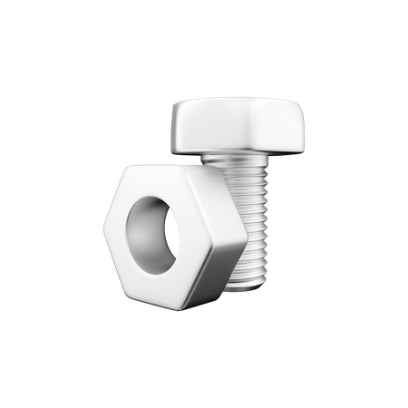 Nut And Bolt  3D Icon