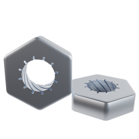 Nut Bolts  3D Icon