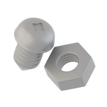 Nut Bolts  3D Icon
